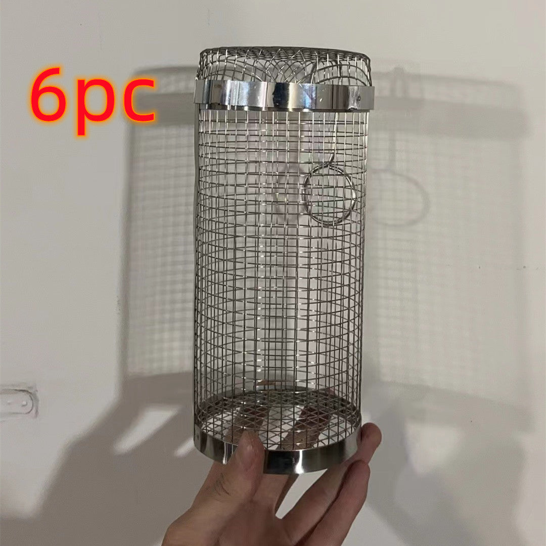 Rolling Grilling Basket Metal BBQ Barbecue Basket
