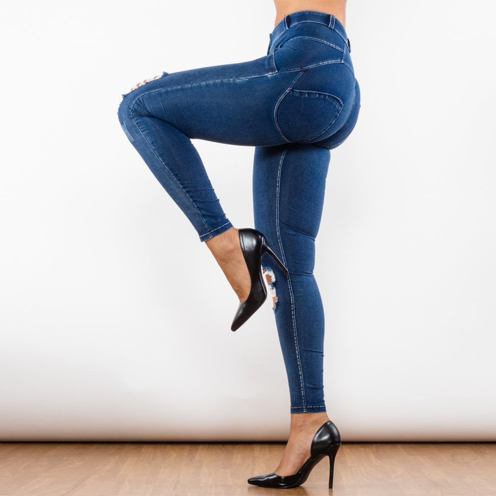 Shascullfites Melody Blue Washed Ripped Middle