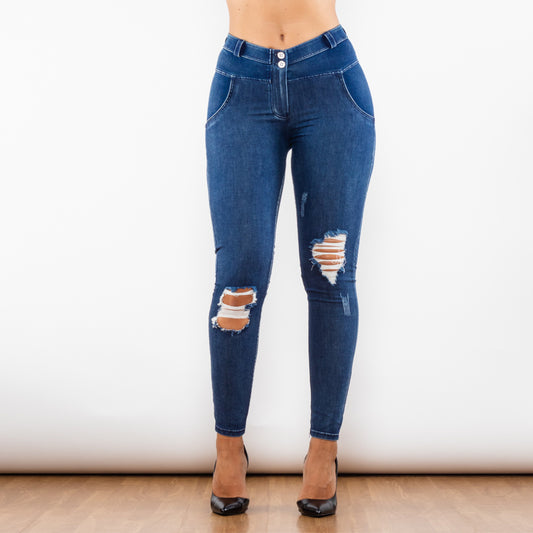 Shascullfites Melody Blue Washed Ripped Middle
