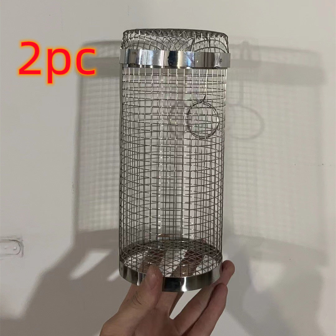 Rolling Grilling Basket Metal BBQ Barbecue Basket